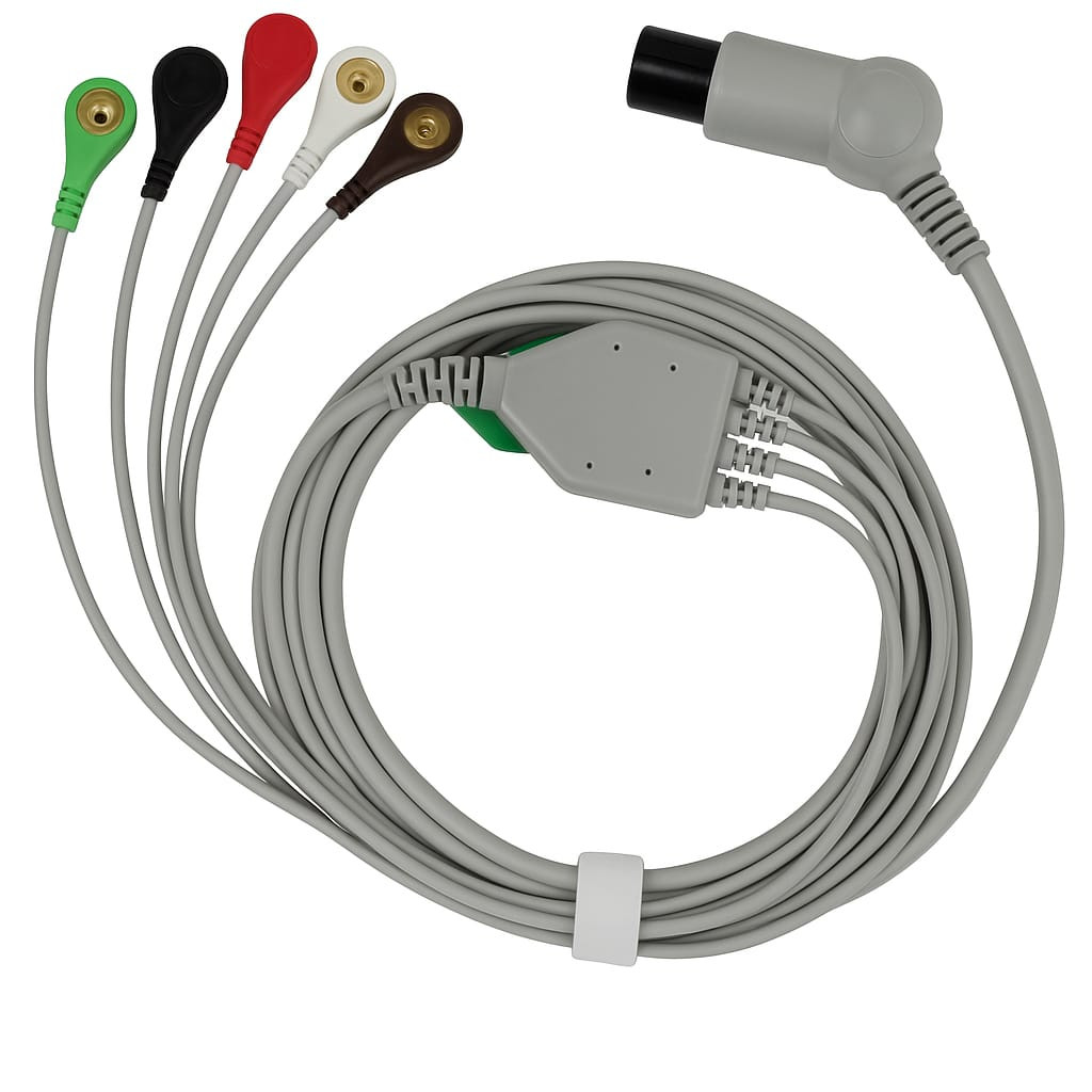 ECG/EKG 5-Lead Patient Monitor Cable